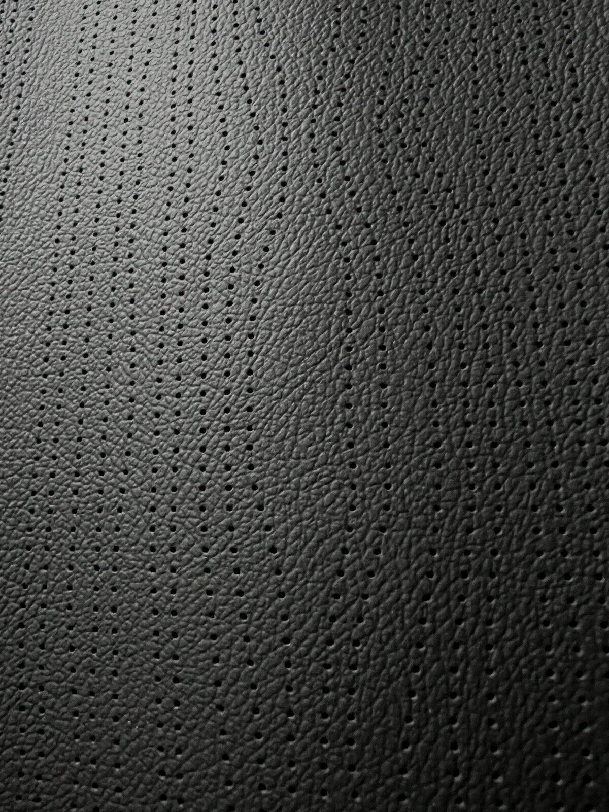 Perforated Leather Sheets Wave Pattern for Car Seats Wallets Bags Crafts Black