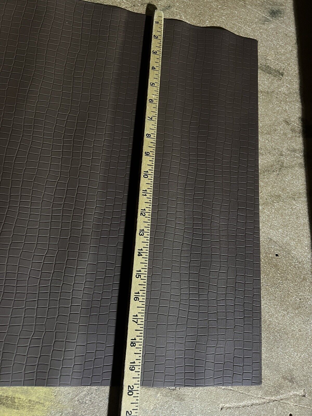 Cowhide Embossed Leather Crocodile Brown. Sheets for Crafters, Wallets Car Seats