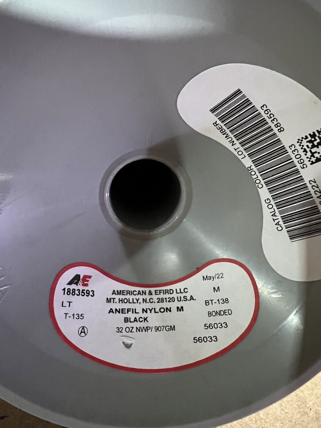 Black Nylon Thread 32 Oz Made in USA by A&E T135 Bonded Nylon