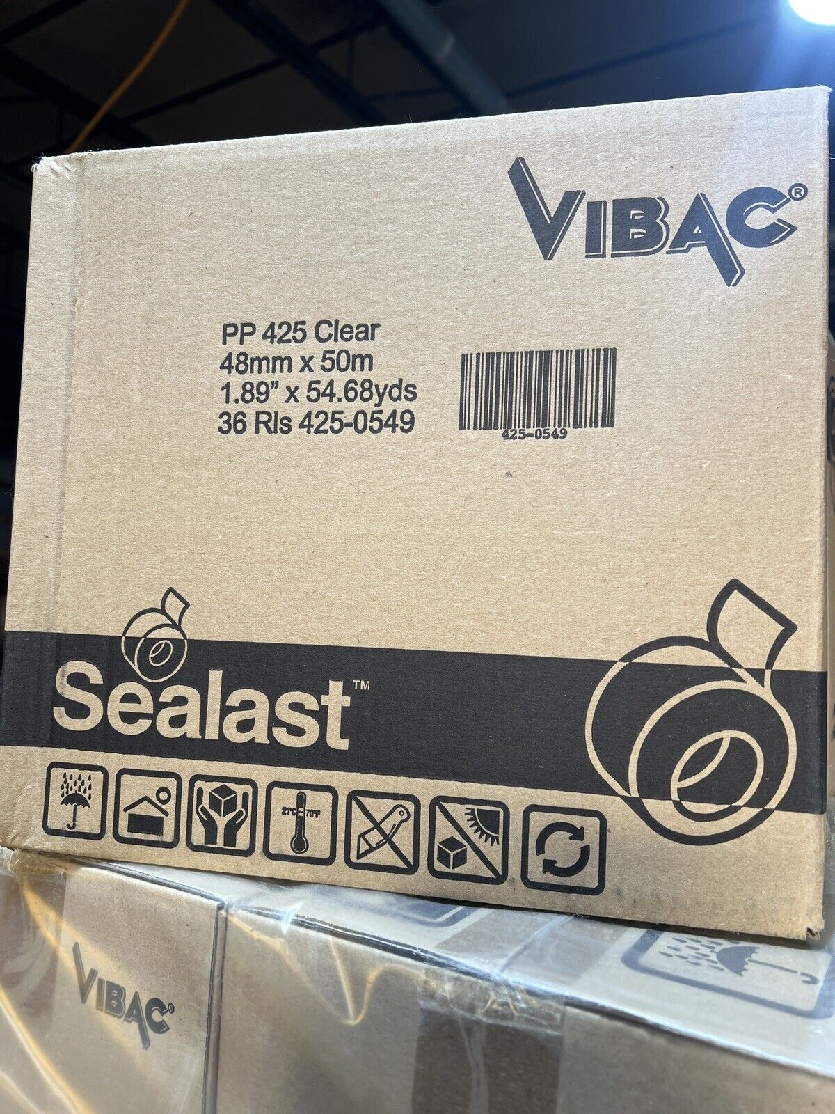 Vibac #425 (Clear) Hot Melt Packaging Tape 36-rolls, 1-case