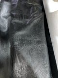 BLACK CROC/ALLIGATOR EMBOSSED VINYL AUTOMOTIVE SEAT COVER  UPHOLSTERY BY YARD