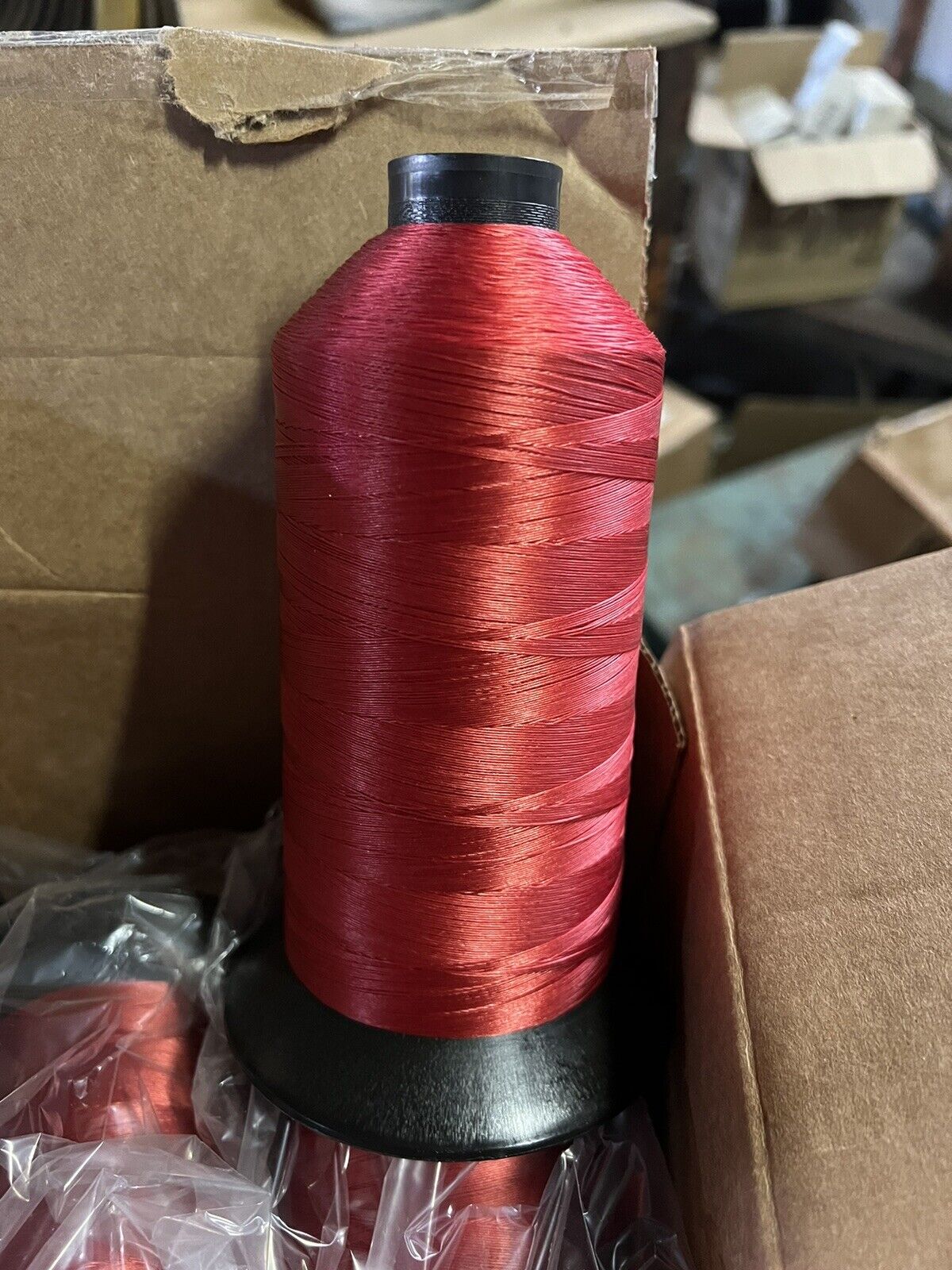 Brick Red Nylon Thread 16 Oz T70 Cone Made in USA by Fil-Tech Premo UVR 12579