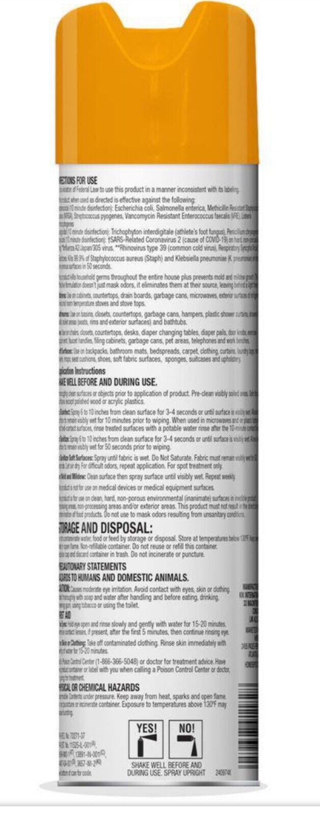 6 PACK- 19 oz. All Purpose Cleaner and Disinfectant Spray, Citrus NEW
