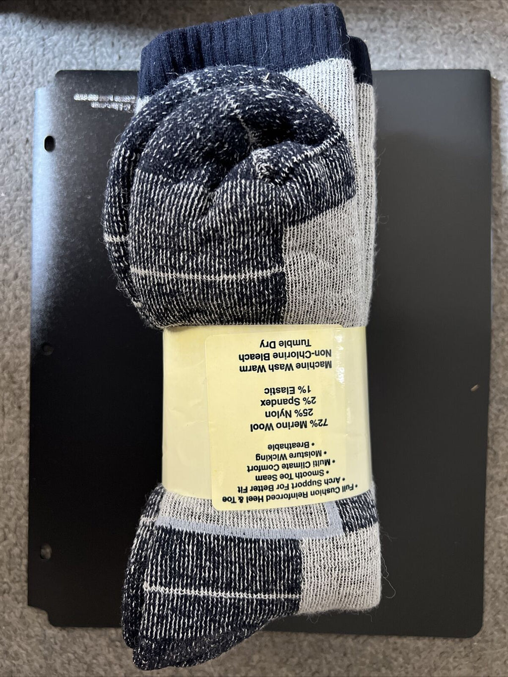 72% Merino Wool Men's MADE IN THE USA WARM HD Thick Hiking Socks 6 Pair Sz 10-13