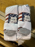 6 Pair Men's Heavy Duty White Work Socks Cotton Crew Solid Socks Size 10-13