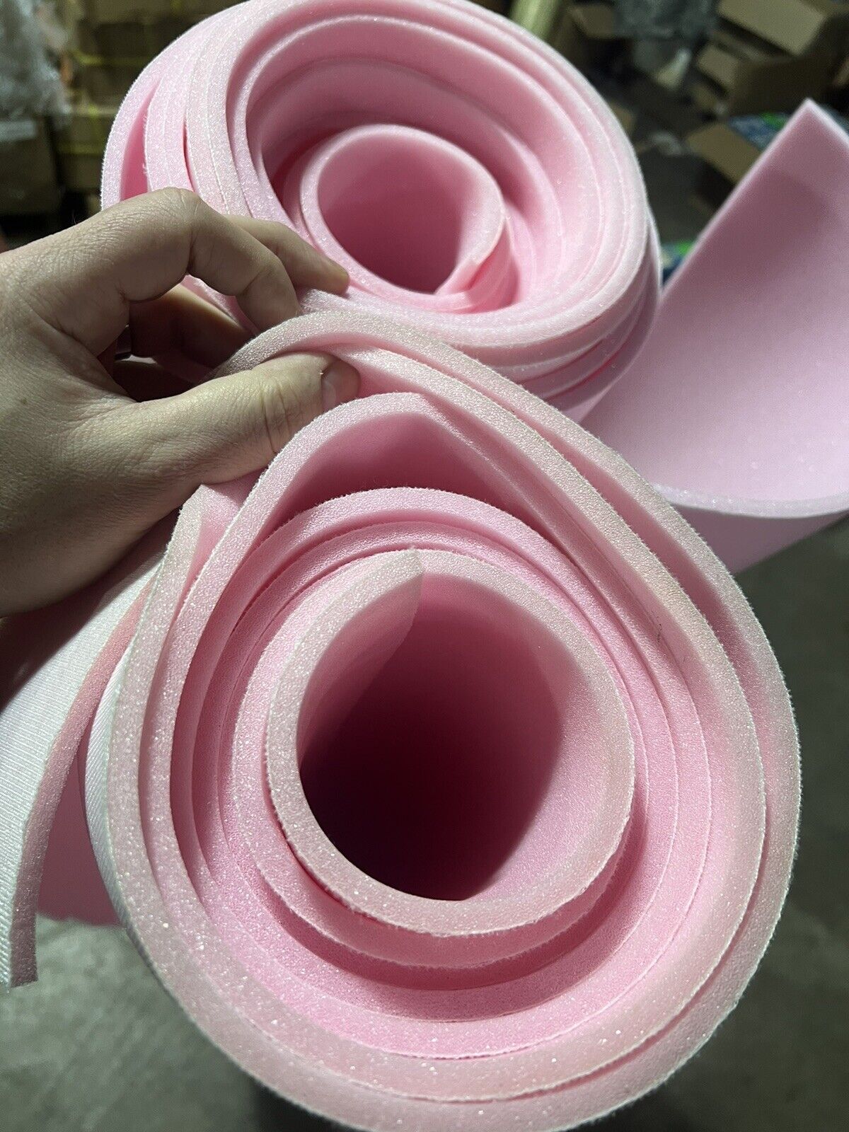 Pink Sewing Foam Upholstery first quality 1/2" craft Padding W/Scrim Backing 58”