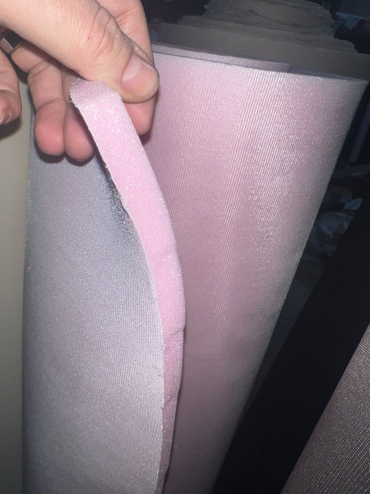 Pink Sewing Foam Upholstery first quality 1/2" craft Padding W/Scrim Backing 58”