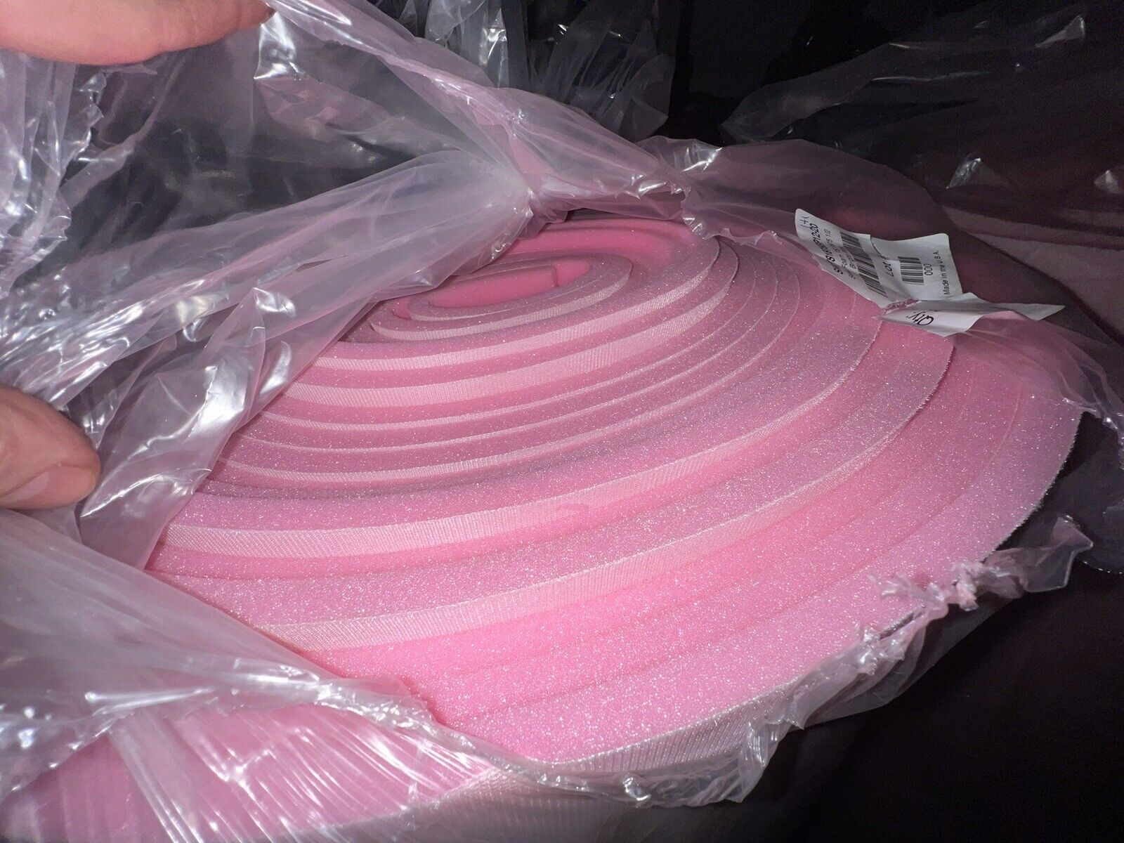 Pink Sewing Foam Upholstery first quality 1/2" craft Padding W/Scrim Backing 58”