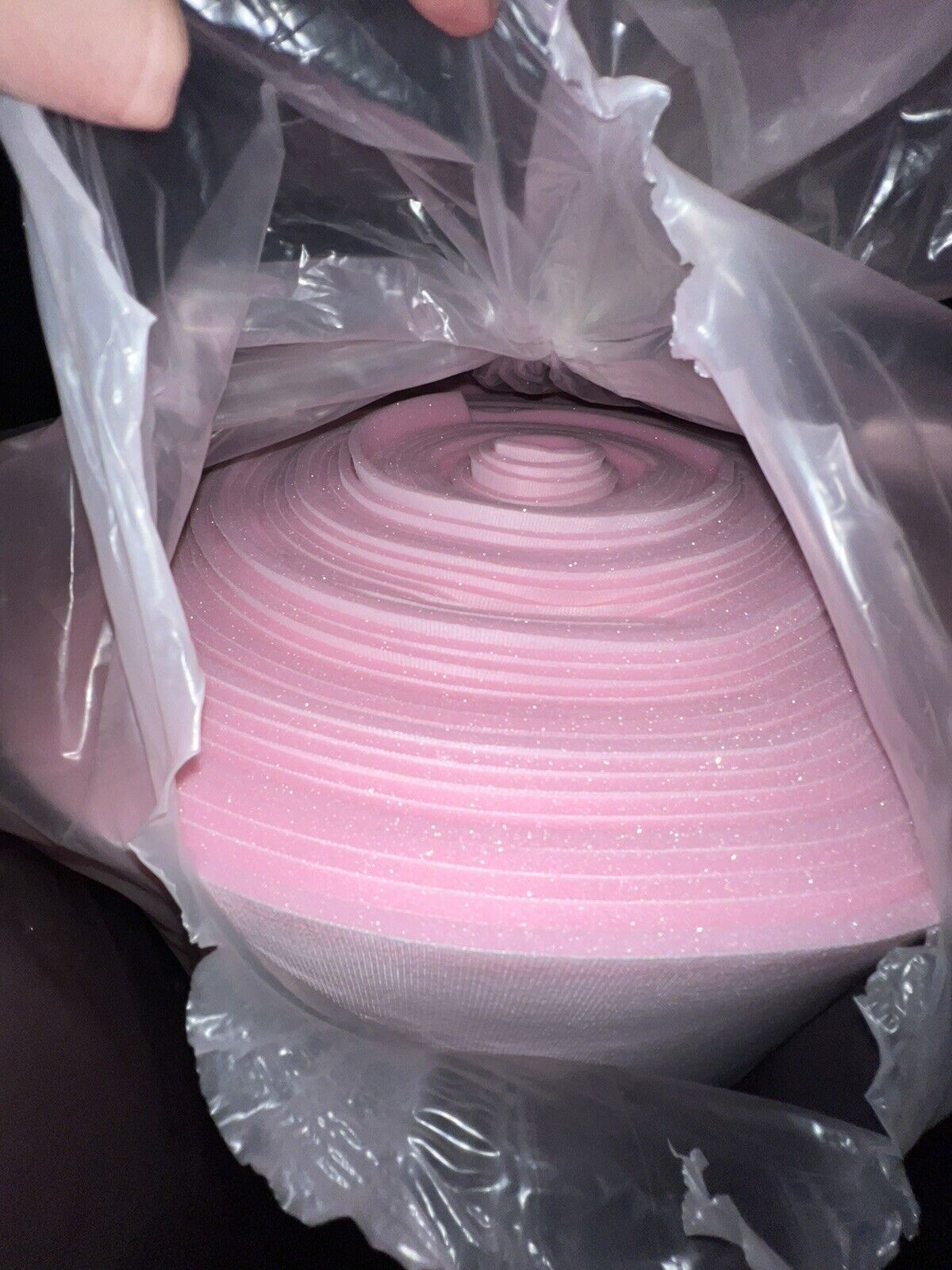 Pink Sewing Foam Upholstery first quality 1/4" Padding W/Scrim Backing 55"