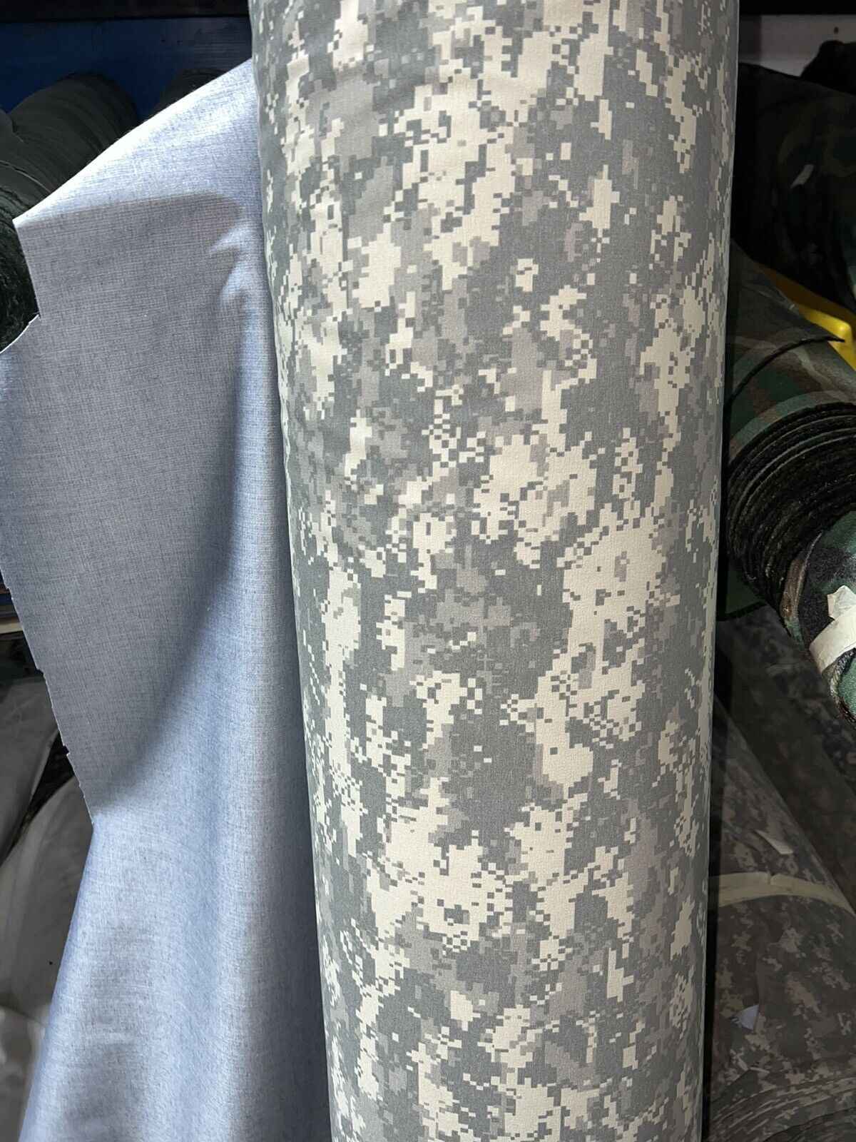 ACU Digital Camouflage Waterproof Taslan Laminated DWR Outdoor 60" Fabric