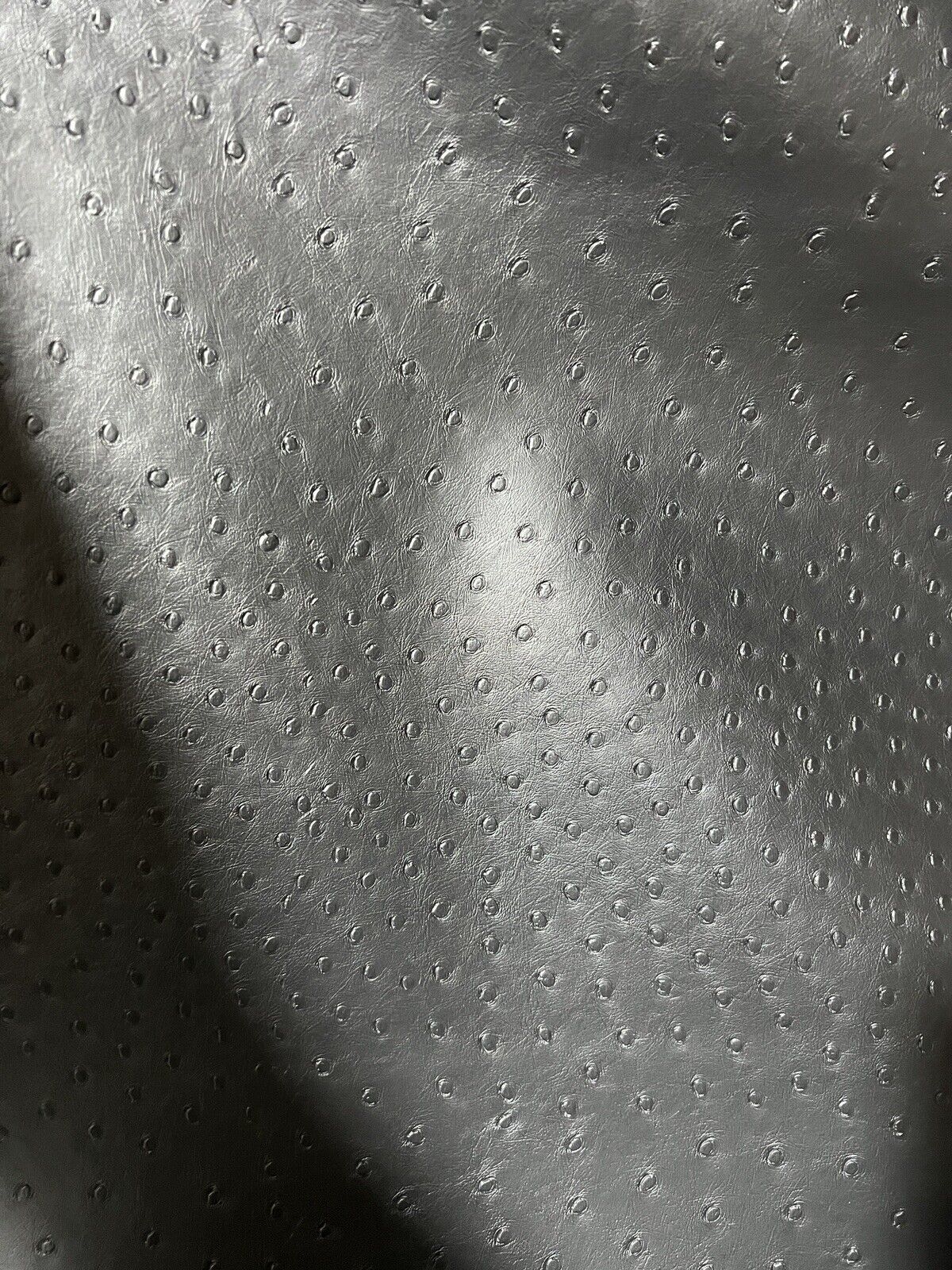 Black Ostrich Vinyl  Upholstery 54” Sold By The Yard Textured