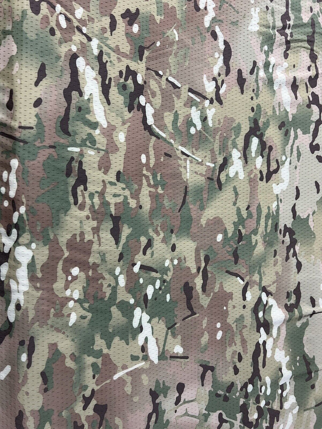 OCP Camouflage Dimple Dash Perf Mesh Taffeta Spandex Camo Polyester Fabric 60”