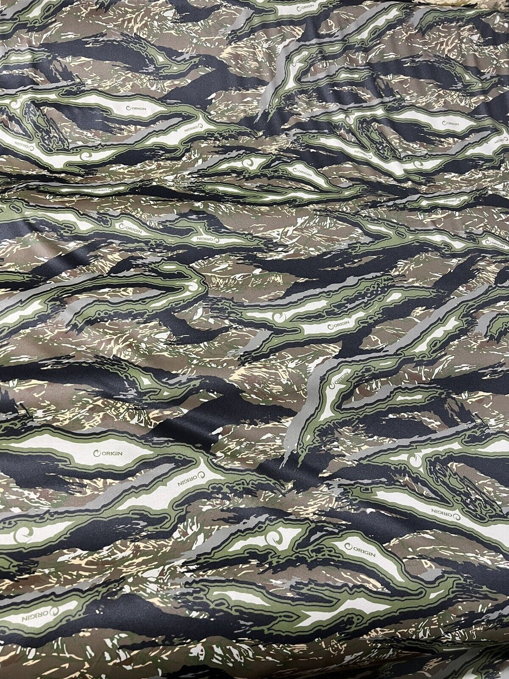 Woodland Origin Raptor  Taffeta Spandex Camo Polyester Fabric 60” With Logo