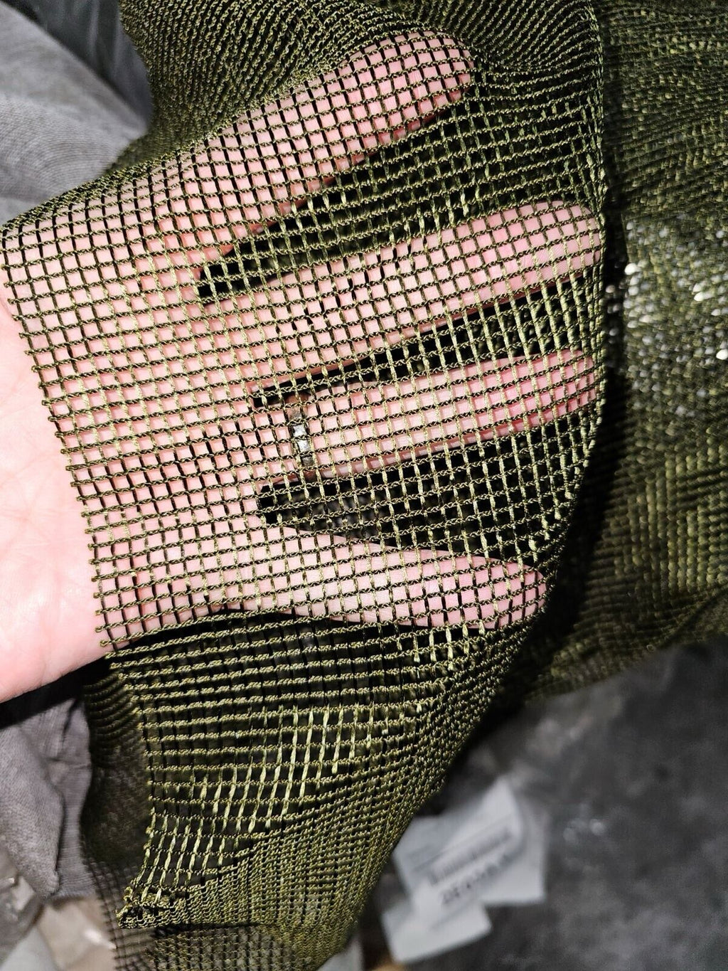 OD GREEN Fishnet Net Fabric Diamond Mesh Pattern Stretch 118" SOLD BY THE YARD