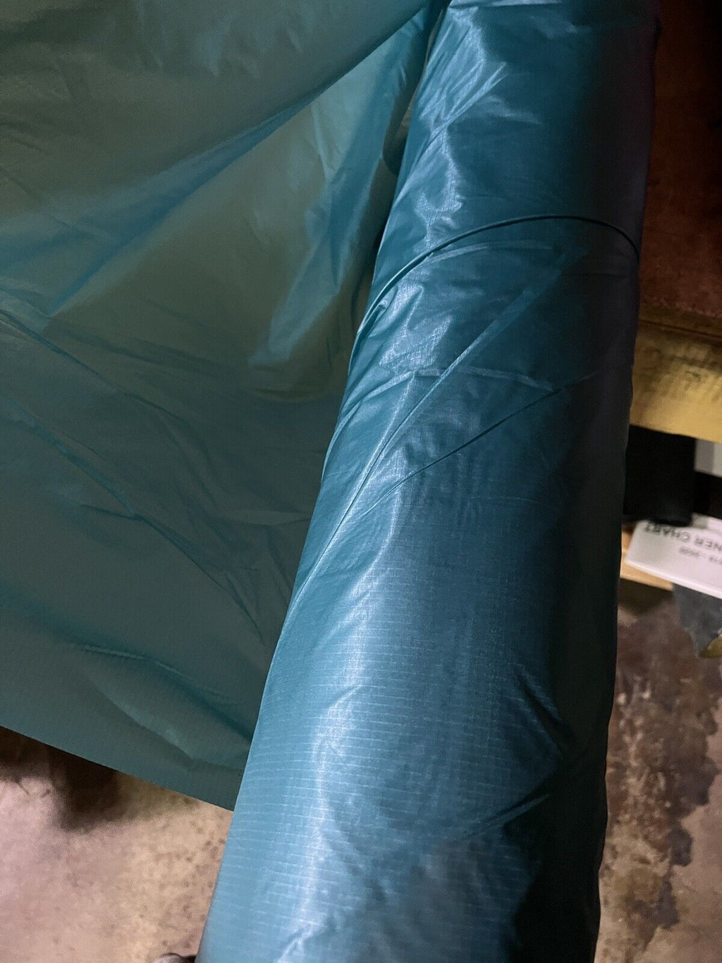 Teal/Light Blue Nylon Ripstop (DWR) Fabric 70 Denier 64” Repel Camping Tent