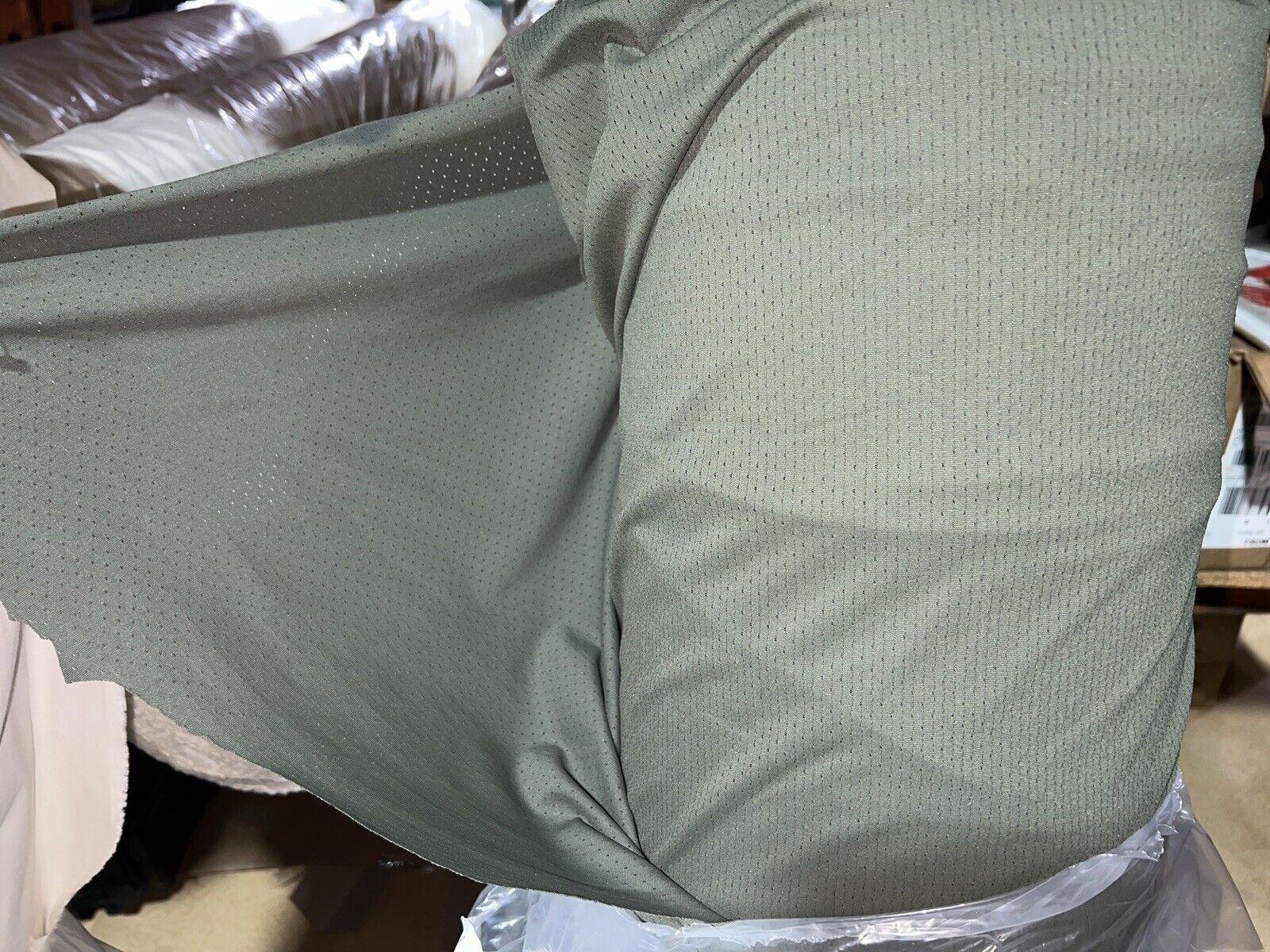 Polartec Bird Eye Power Stretch OD Green Mid Weight By  The  Yard.
