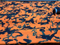 Orange Camo Cotton Fabric 60” Wide