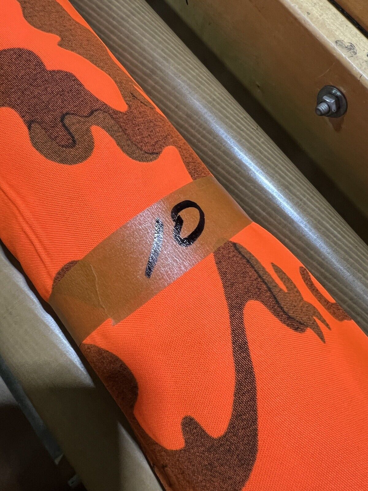 Orange Camo Cotton Fabric 60” Wide