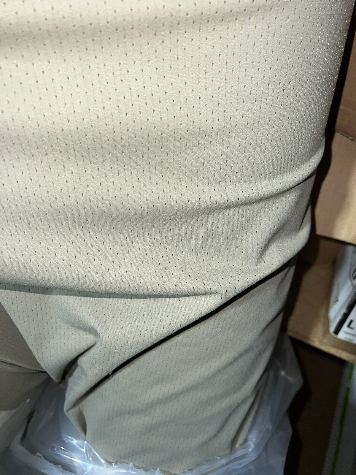 Polartec Bird Eye Power Stretch Tan Mid Weight By  The  Yard.