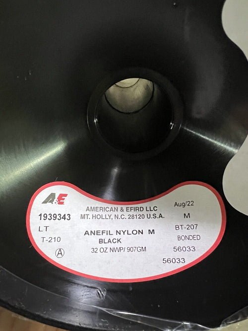 A&E Anefil Bonded Nylon Thread T-210 Black 32oz Cone Heavy Duty Sewing Tex210