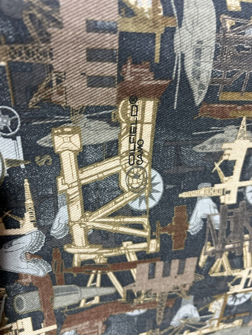 Oilfield Camo Cotton Duct Denim Material 60”