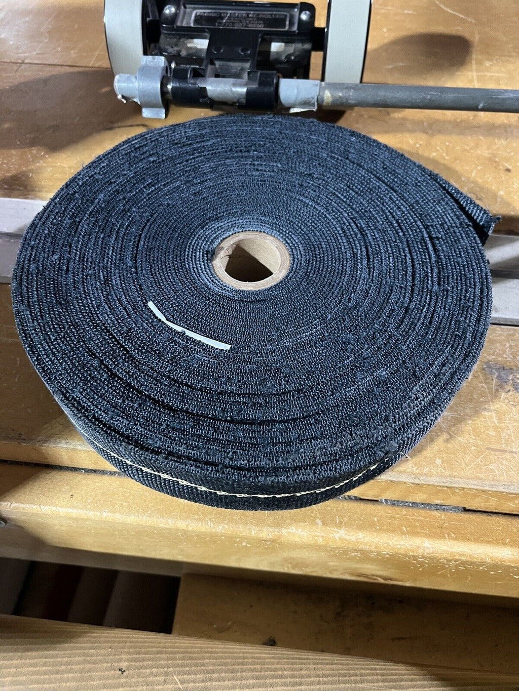 1.75 Inch MilSpec Military Webbing MIL-62180 Black With Yellow Line 25yd Roll