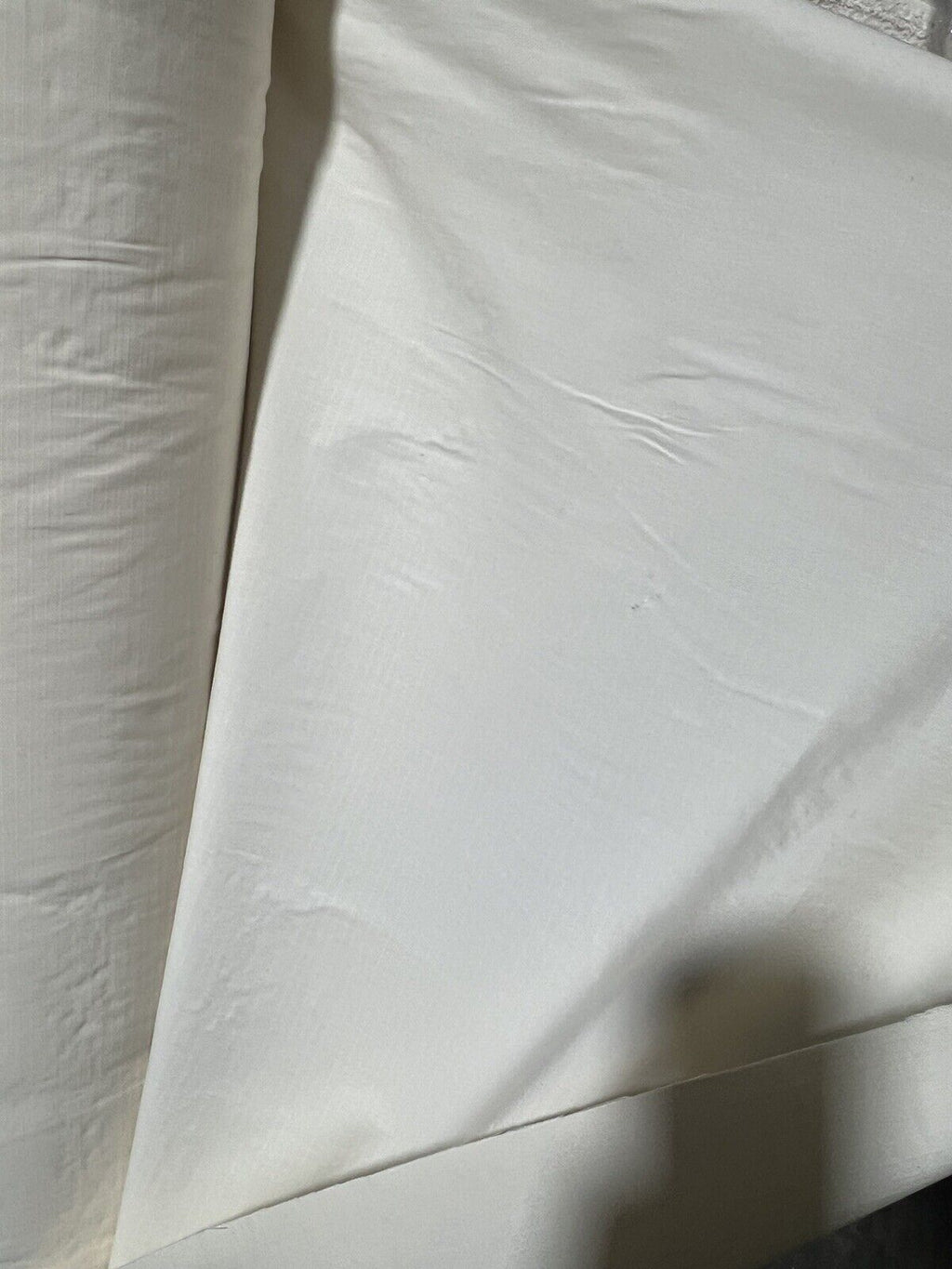 POLY COTTON RIPSTOP Natural White APPAREL FABRIC Sold BY 1 YARD 66”W