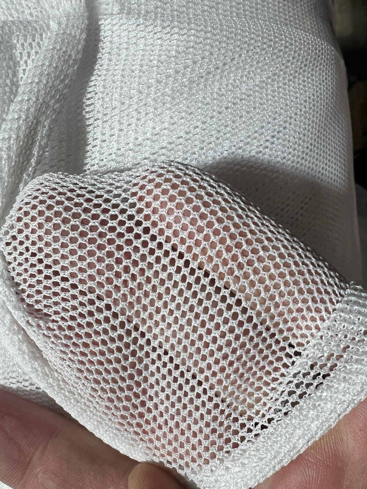 White Soft Fishnet Netting by the Yard Mesh Pattern, 120" Wide MADE IN THE USA