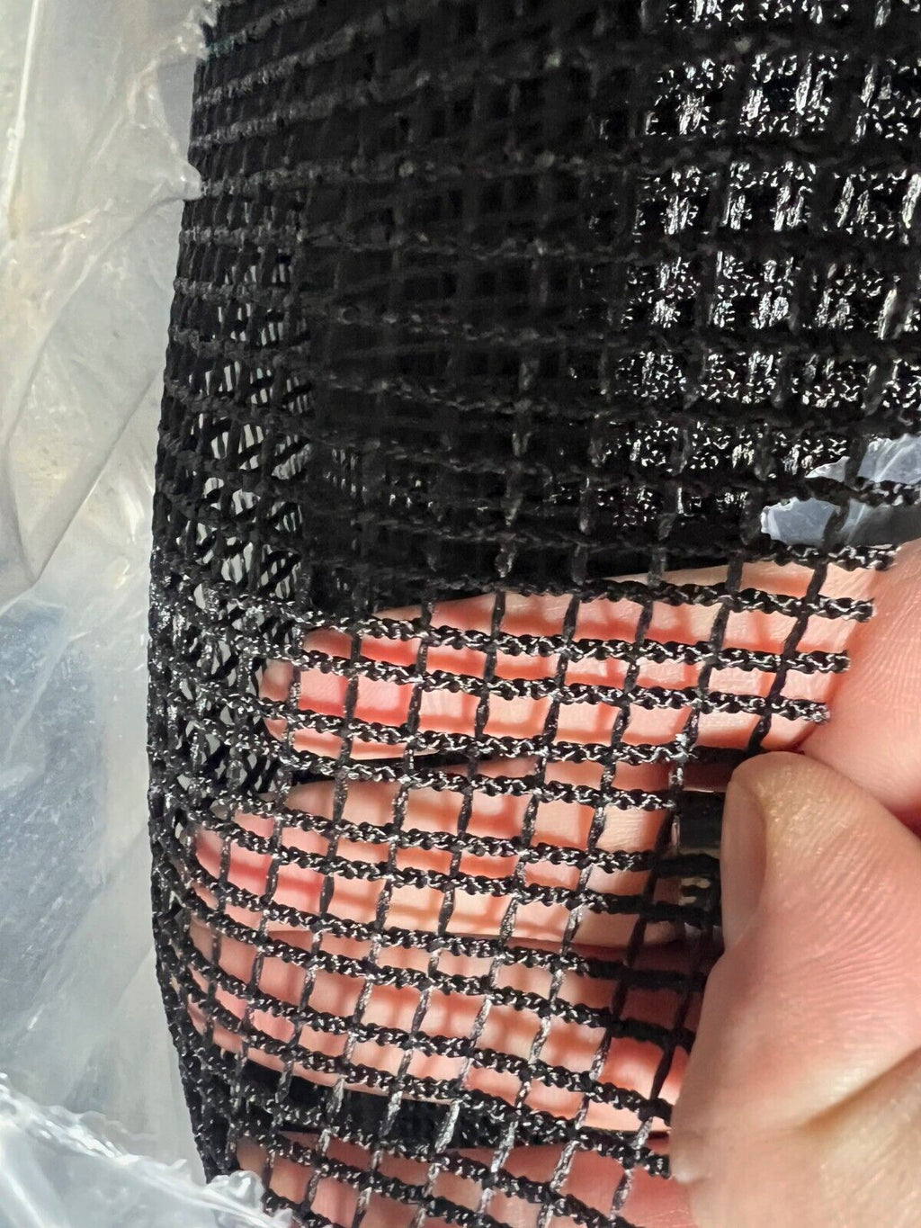 Black Fishnet Netting by the Yard-Square Mesh Pattern, 130" Wide MADE IN THE USA