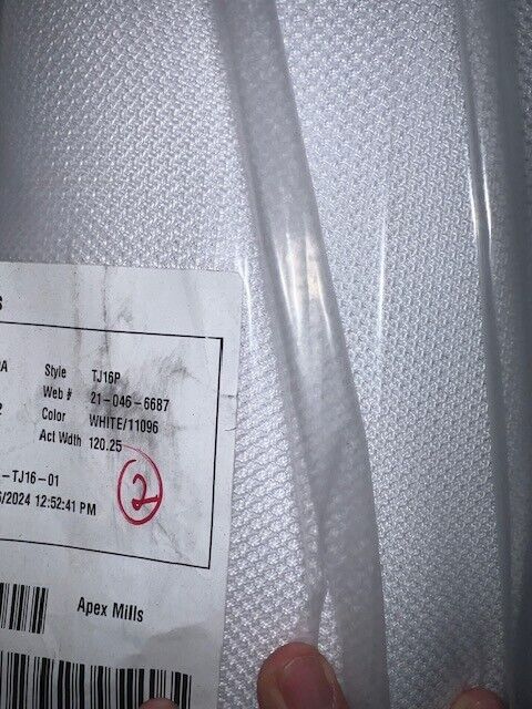 White Military Molle Mesh Netting in MIL-C- 8061 MADE IN THE USA 120" Wide
