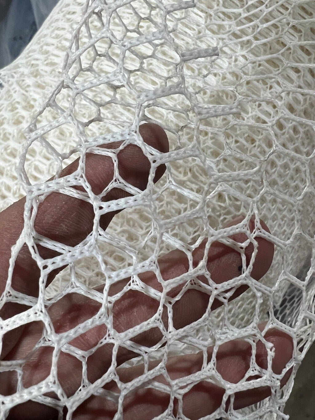 White Soft 1/2" Fishnet Netting by the Yard Mesh, 100" Wide MADE IN THE USA