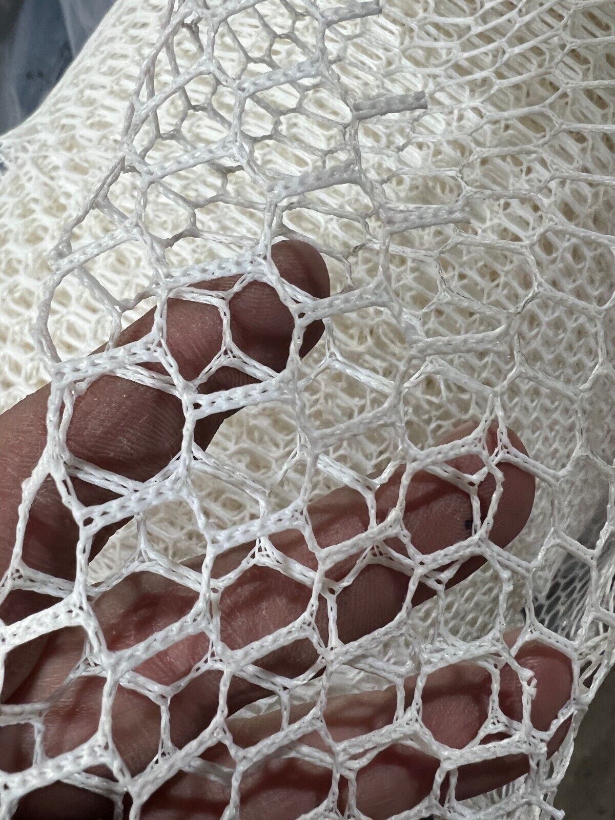 White Soft 1/2" Fishnet Netting by the Yard Mesh, 100" Wide MADE IN THE USA