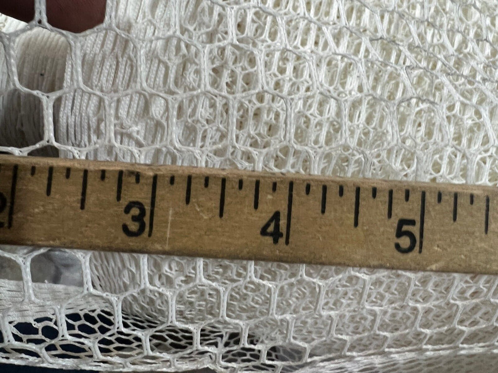 White Soft 1/2" Fishnet Netting by the Yard Mesh, 100" Wide MADE IN THE USA