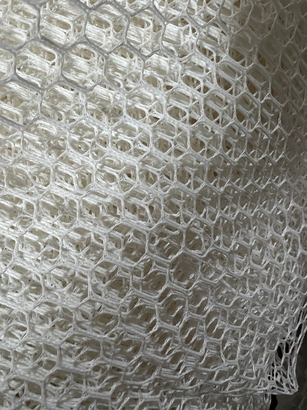 White Soft 1/2" Fishnet Netting by the Yard Mesh, 100" Wide MADE IN THE USA
