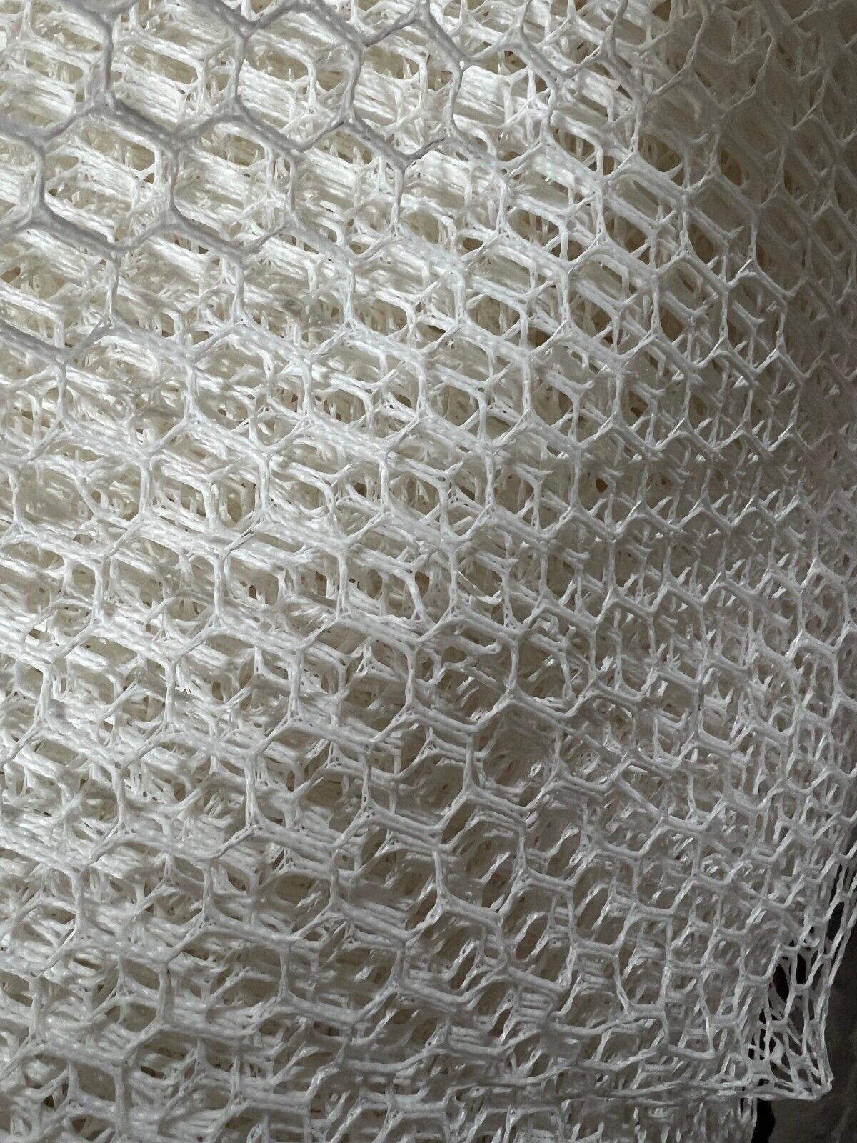 White Soft 1/2" Fishnet Netting by the Yard Mesh, 100" Wide MADE IN THE USA