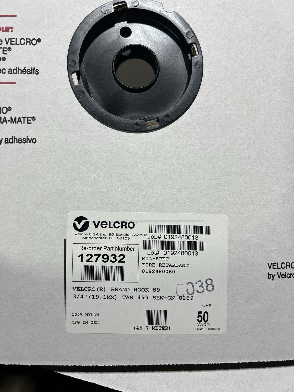 Velcro® Brand 3/4” TAN 499 HOOK & LOOP SEW-ON-TYPE 50 YRDS On EACH ROLL