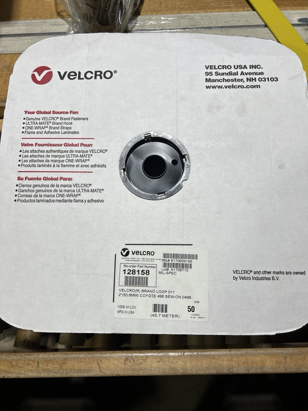 Velcro® Brand 3/4” COYOTE TAN 498 HOOK & LOOP SEW-ON-TYPE 50 YRDS On EACH ROLL