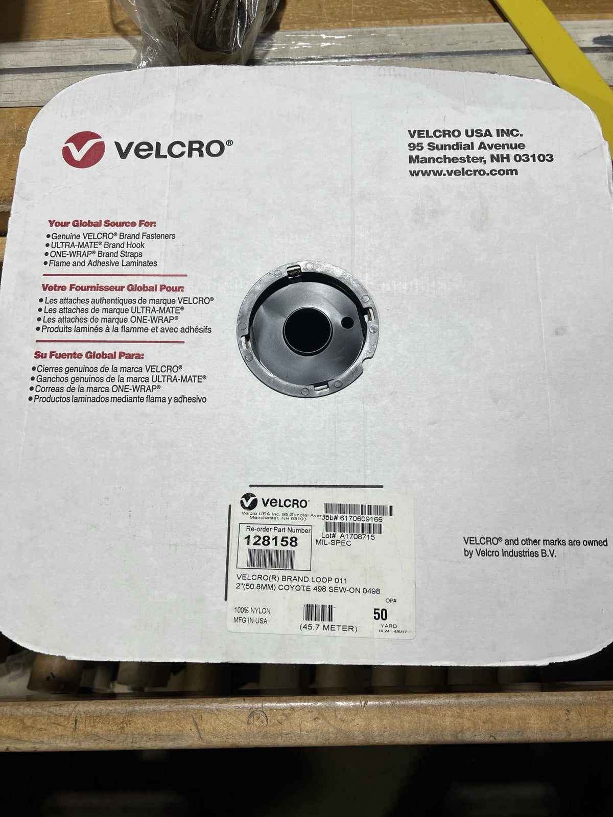 Velcro® Brand 3/4” COYOTE TAN 498 HOOK & LOOP SEW-ON-TYPE 50 YRDS On EACH ROLL