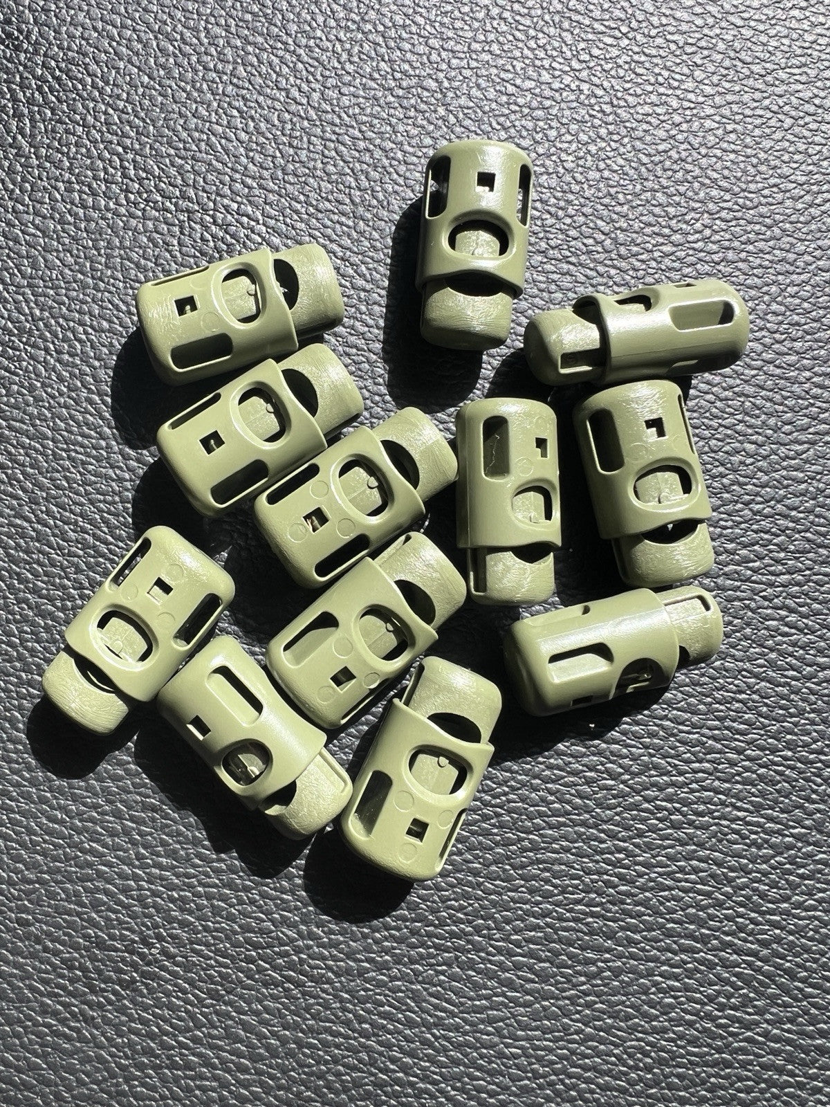 12pk YKK POM LC05SHD Stopper Spring Toggle Mil-Spec OD Green Made In USA