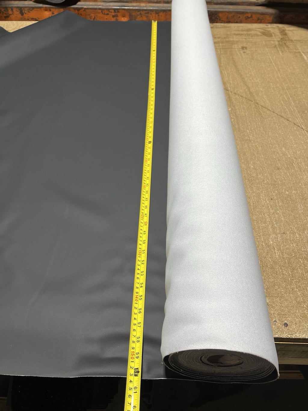 Black  Smooth Grain Vinyl Upholstery Fabric 60” Wide Auto Sold By The Yard
