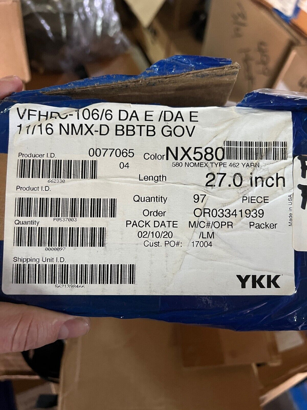 YKK Nomex Zippers NOMEX Assorted Sizes
