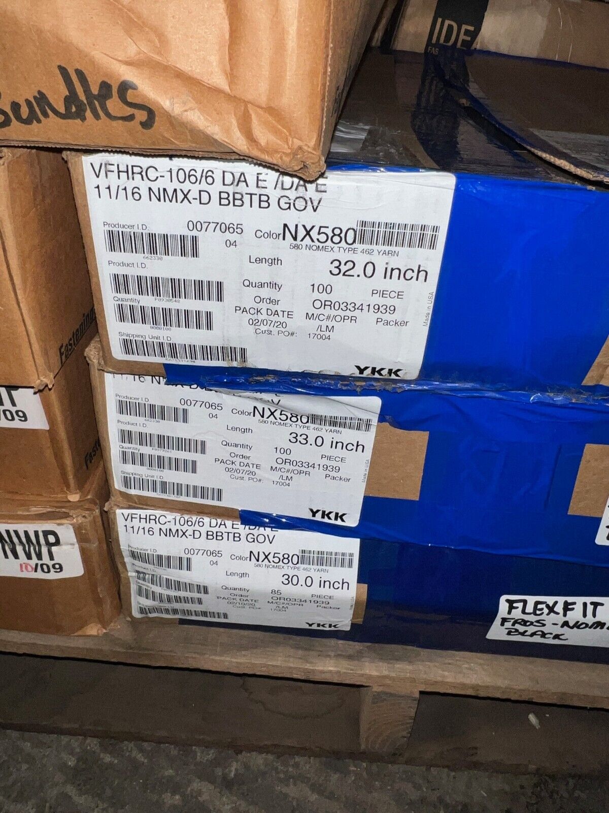 YKK Nomex Zippers NOMEX Assorted Sizes