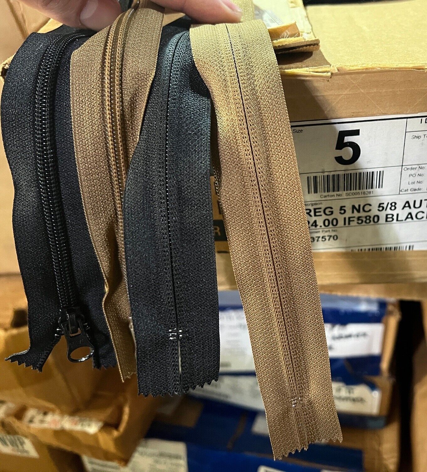 IDEAL Military Spec Zippers #5 Black, Coyote 498, Foliage Green Assorted Size