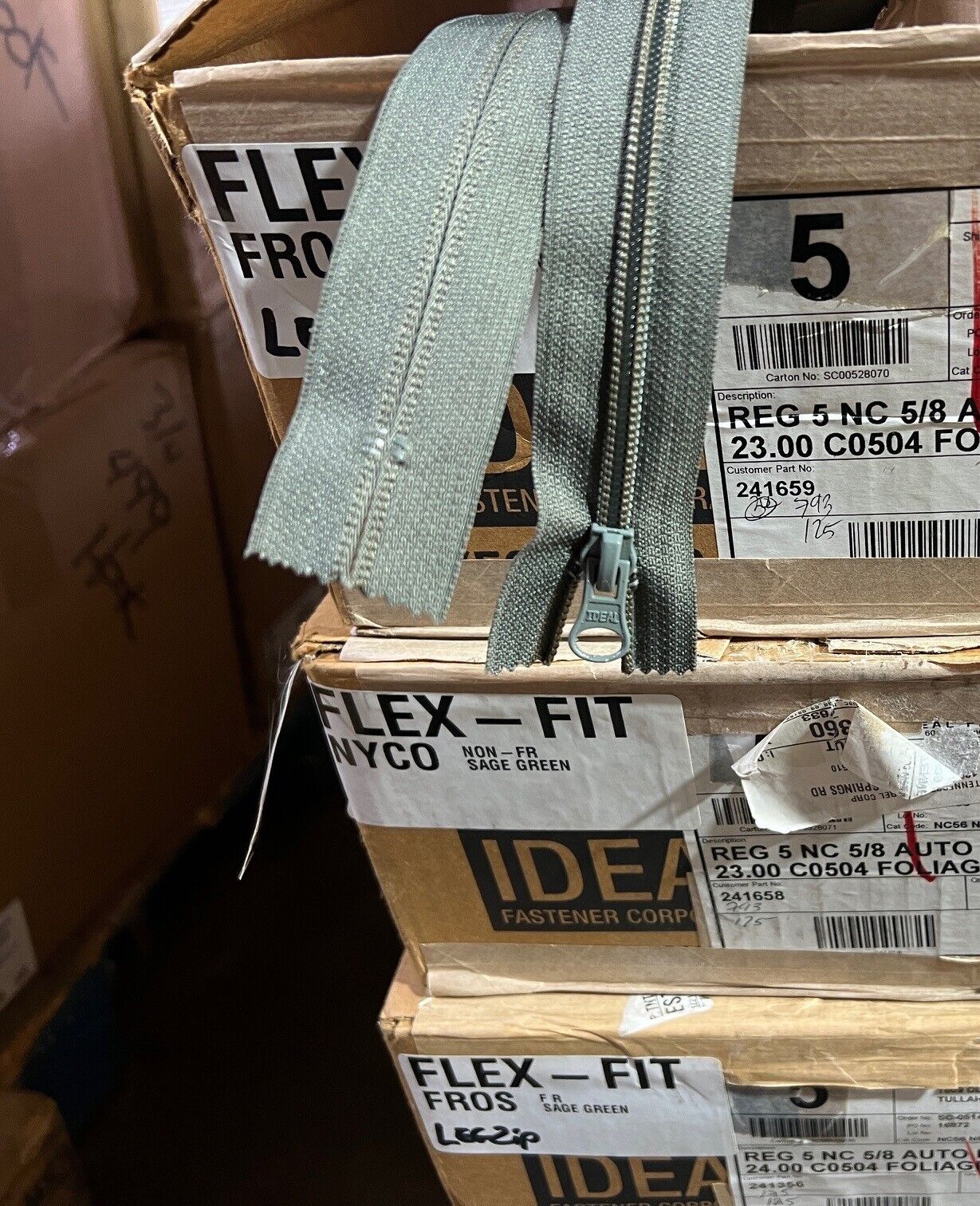 IDEAL Military Spec Zippers #5 Black, Coyote 498, Foliage Green Assorted Size