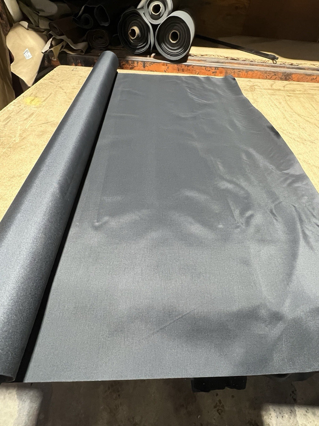 Black Nylon 200D Waterproof Coated  60" Nylon Fabric Midweight
