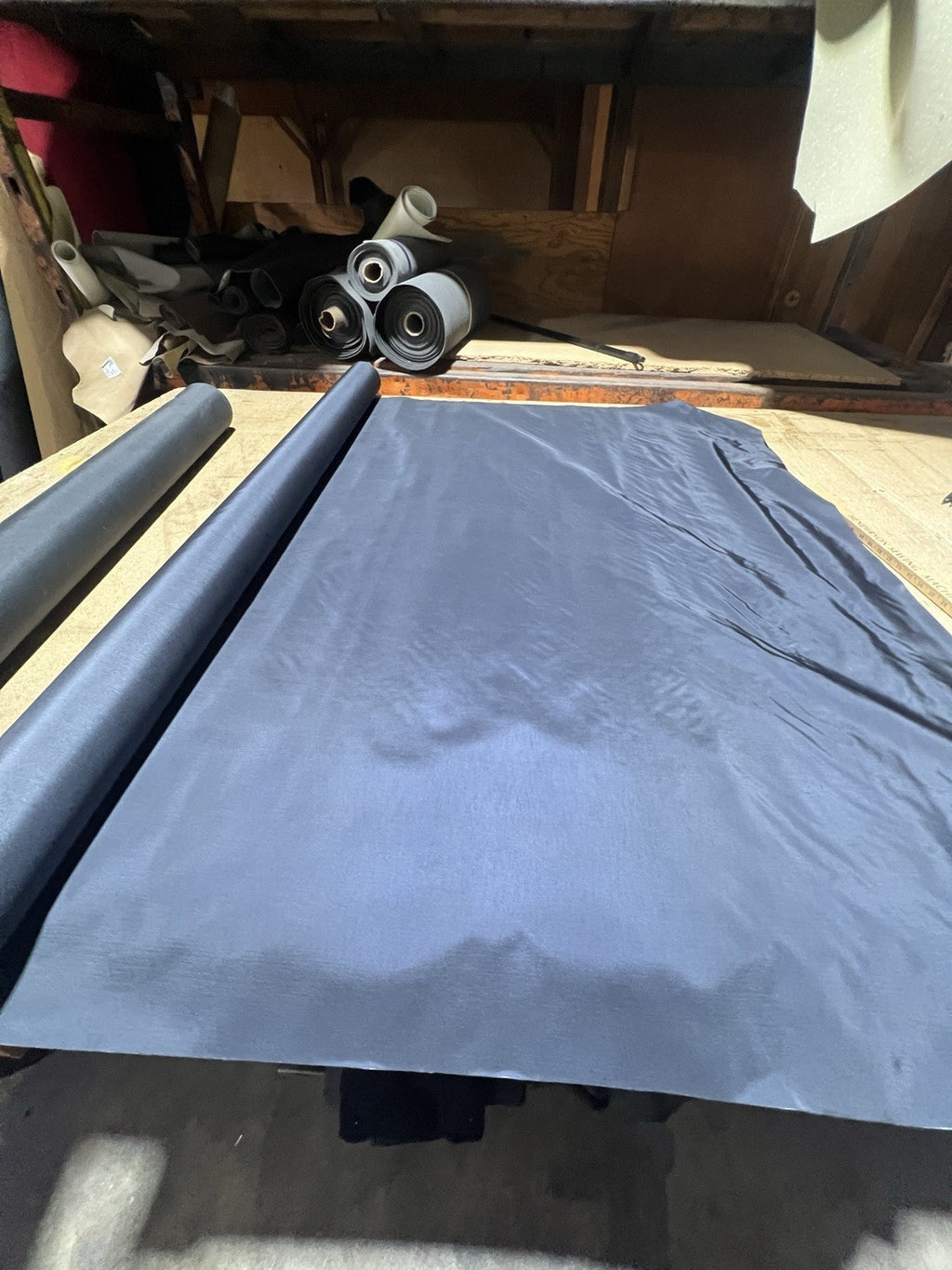 Dark Navy 200D Waterproof Coated  60" Nylon Fabric Midweight