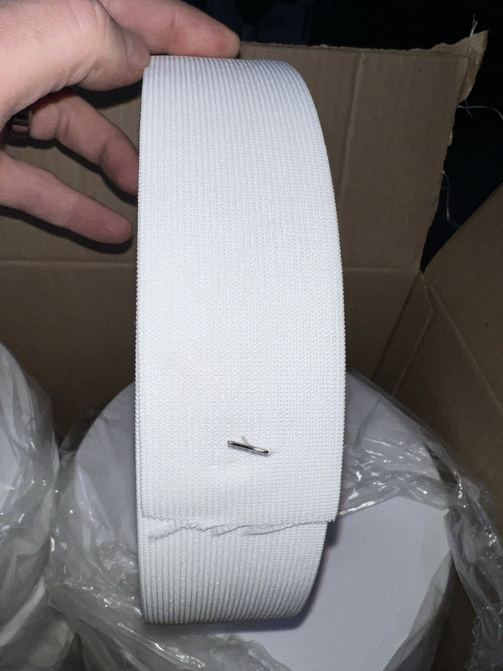 2in- White HD Elastic Mil-Spec Trim 50yd Roll