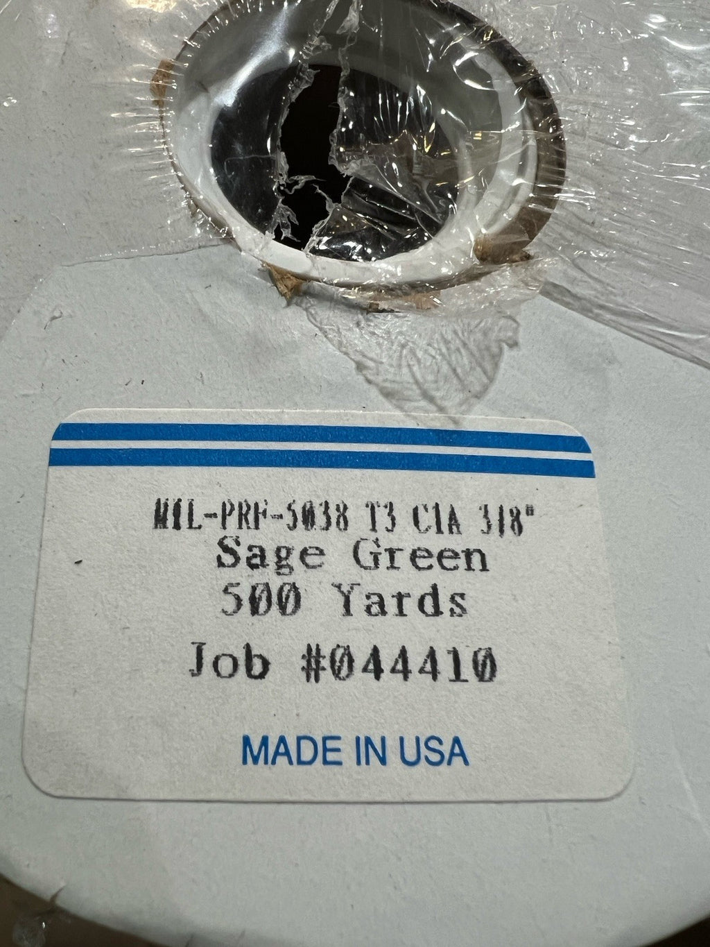 1-Roll MilSpec Binding Grosgrain Ribbon 3/8” MIL-PRF-5038 Sage Green 500Yards