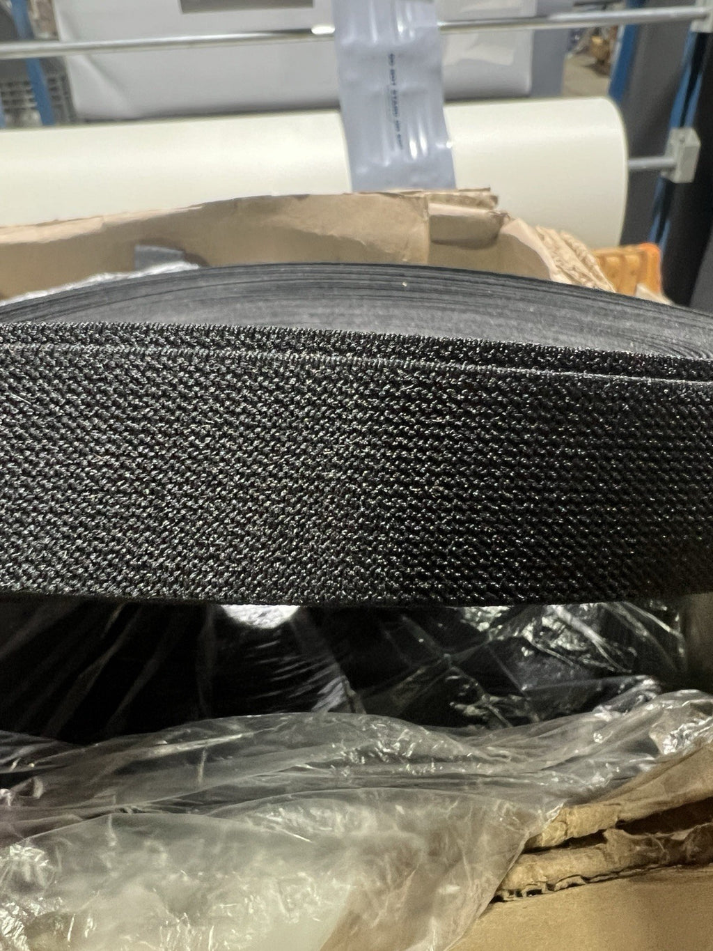 Knit Elastic Band 1 Inch Black Waistband Trim 50yds