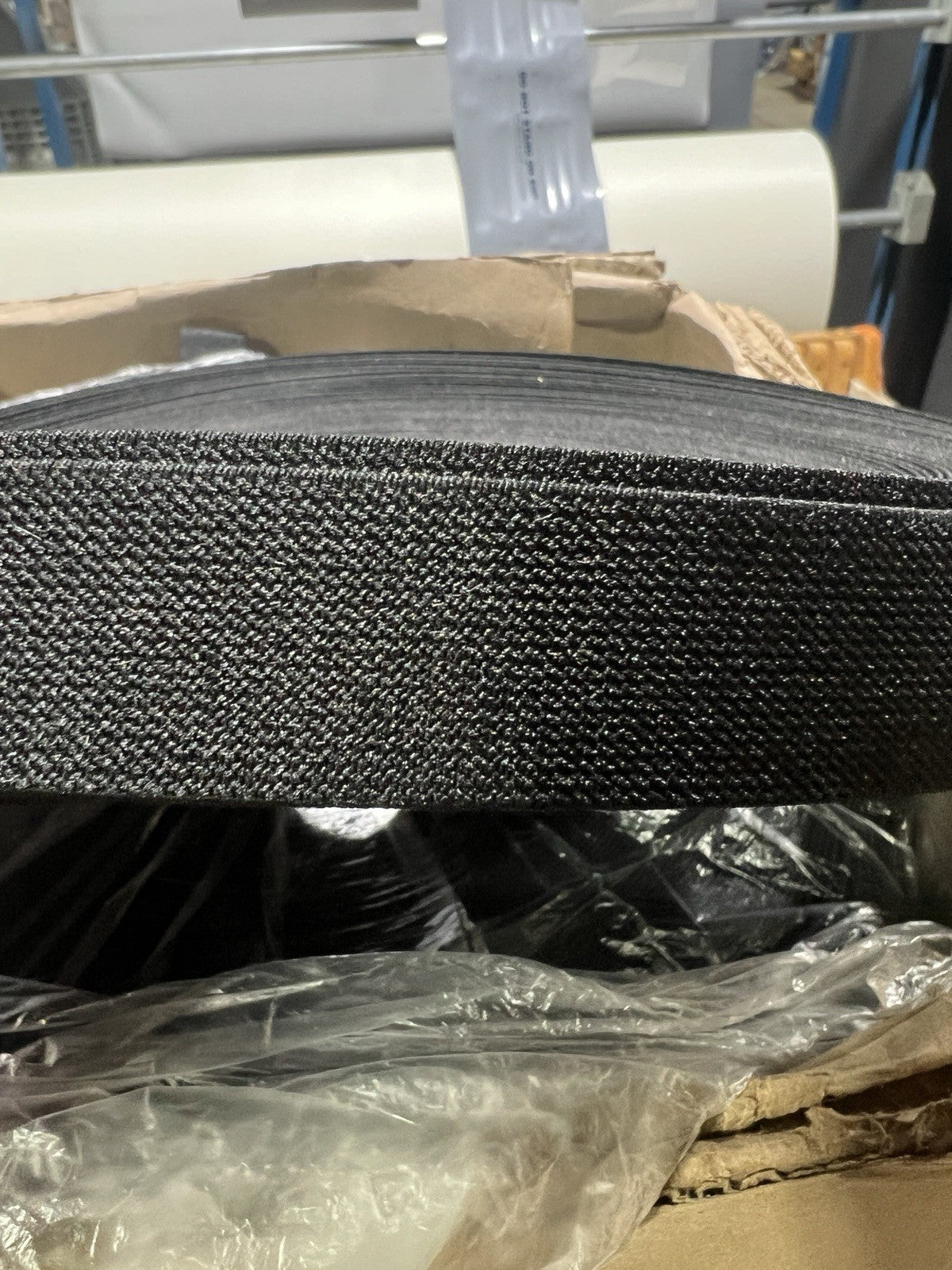 Knit Elastic Band 1 Inch Black Waistband Trim 50yds